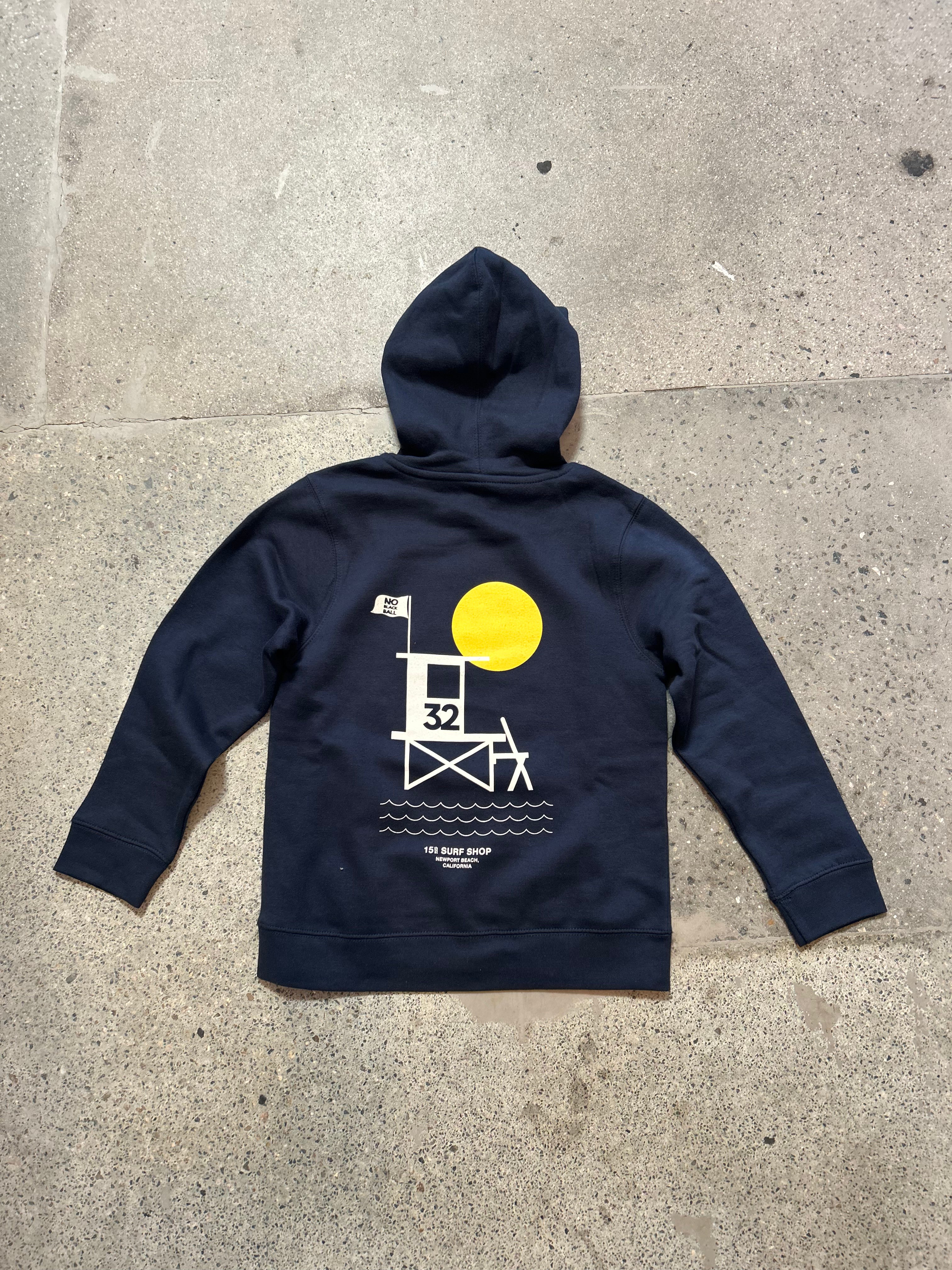 15th St KID'S No Black Ball Hoodie AT 32ND! NAVY