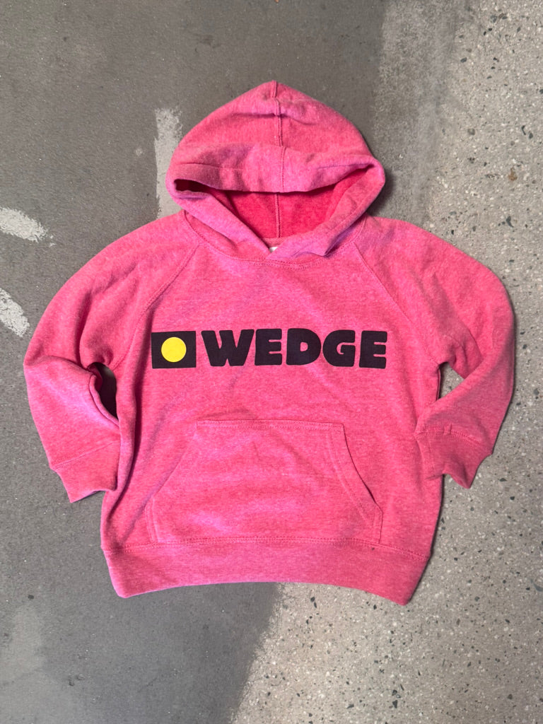 15th St KIDS Wedge Crew Hooded Fleece  RED HEATHER