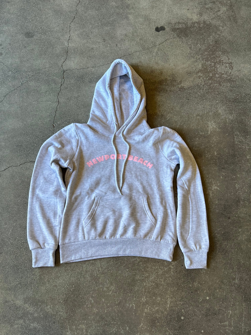 15th St Women's Newport Hooded Fleece PINKISH PEACH on ICY GREY HEATHER