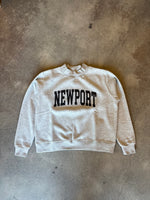 Newport Beach Women's Mockneck Princes Diana Fleece  Heather Grey