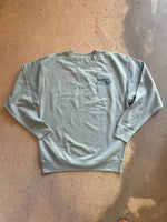 15th St Men's Newport Beach Surf Map Crewneck SEA GLASS GREEN