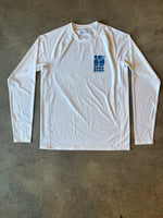 15th St Men's Groovy Drip Long Sleeve Rash Guard DARK NAVY on WHITE