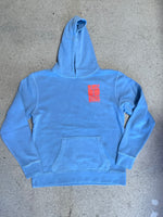 15th St KIDS Groovy Drip Hooded Fleece HOT PINK on SKY BLUE