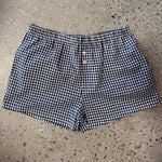 WOMEN'S Newport Beach Crew Fleece Gingham  NAVY