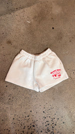 15th St WOMEN'S Bikinis & Martinis Oversized Boatneck Crop Top Fleece WHITE