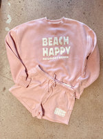 15th St Women's Beach Happy Crewneck Fleece PINK FADE