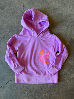 15th St KID'S BLUSH POP OCEAN RAINBOW  Fleece Hoodie PINK