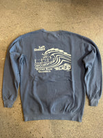 15th St Men's Wedge Mel "Lip Service" Crew Fleece  VINTAGE  BLUE