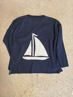 15th St Women's NEWPORT Sweater SAILBOAT NAVY with CREAM