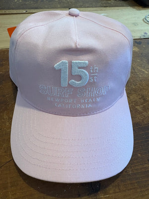 15th St Embroidered Surf Shop Logo Cotton Twill Hat Various Colors