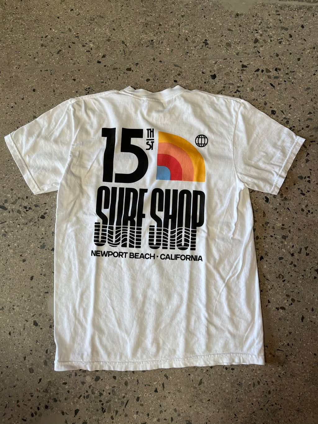 15th St Men's OCEAN RAINBOW Short Sleeve T-Shirt WHITE