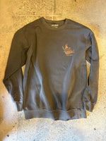 15th St Men's FishMan Men’s Crewneck Fleece Vintage Black With Orange