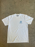 15th St Men's Wedge Mel "Lip Service" Short Sleeve T-Shirt  Washed white with light blue