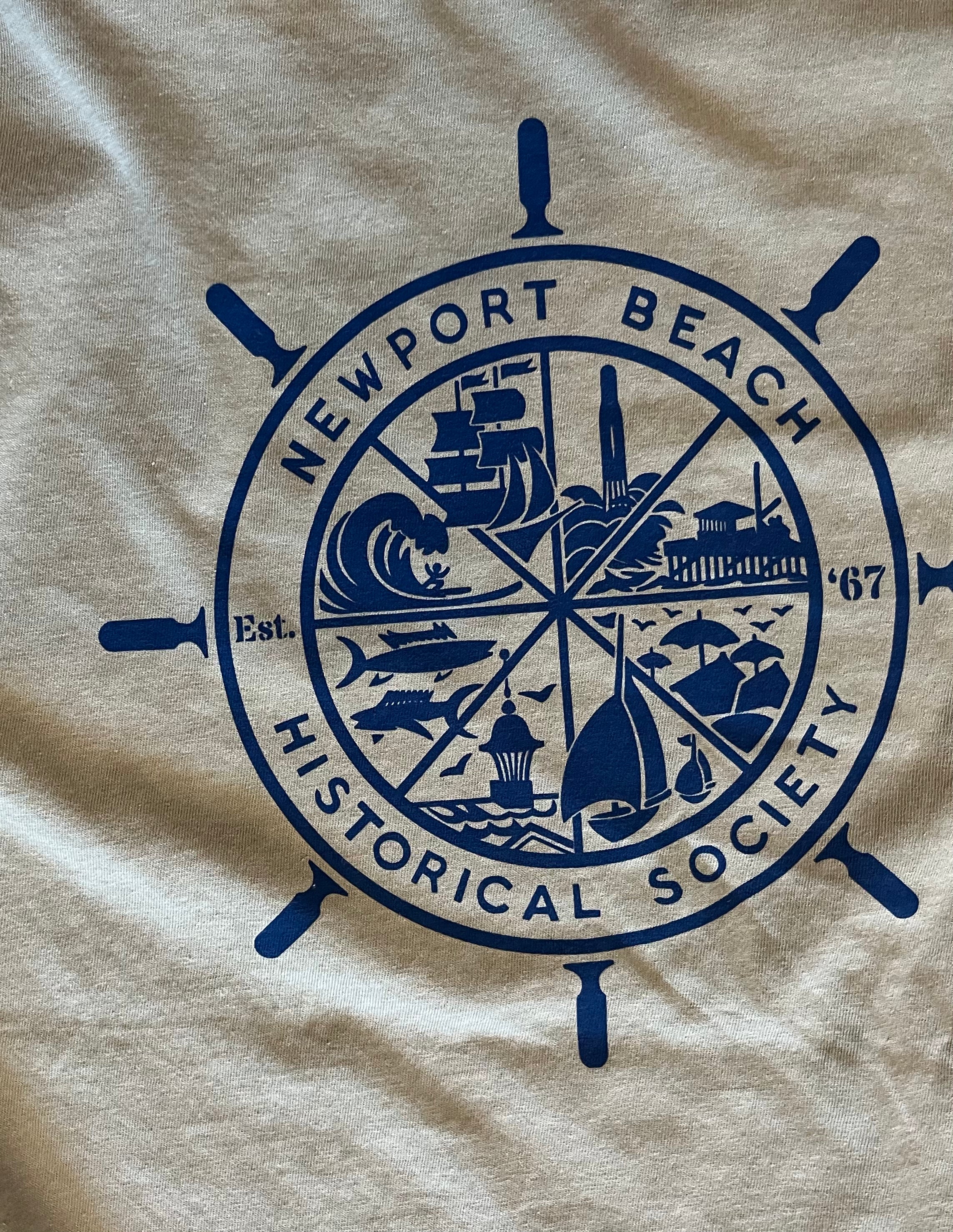 Newport Beach Historical Society Long Sleeve T-Shirt Khaki Green