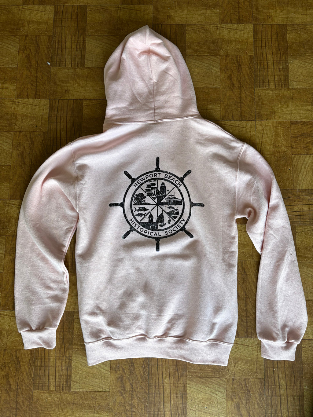 Newport Beach Historical Society Hooded Fleece BLUSH PINK