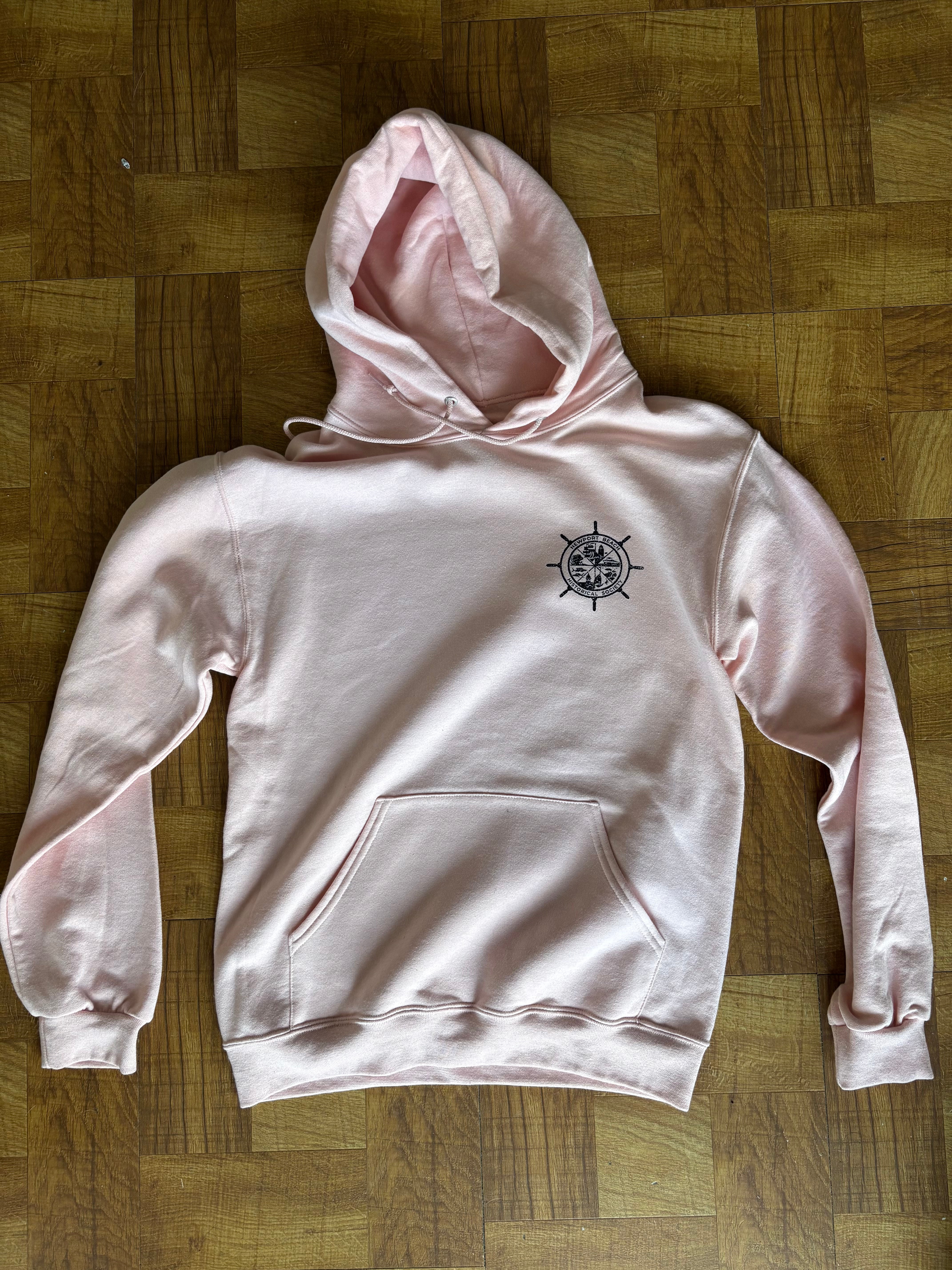 Newport Beach Historical Society Hooded Fleece BLUSH PINK