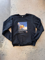 15th St Men's Surfing Is Easy Fleece Crewneck WASHED BLACK