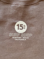 15th St Men's Surfing Is Easy Fleece Crewneck WASHED BLACK