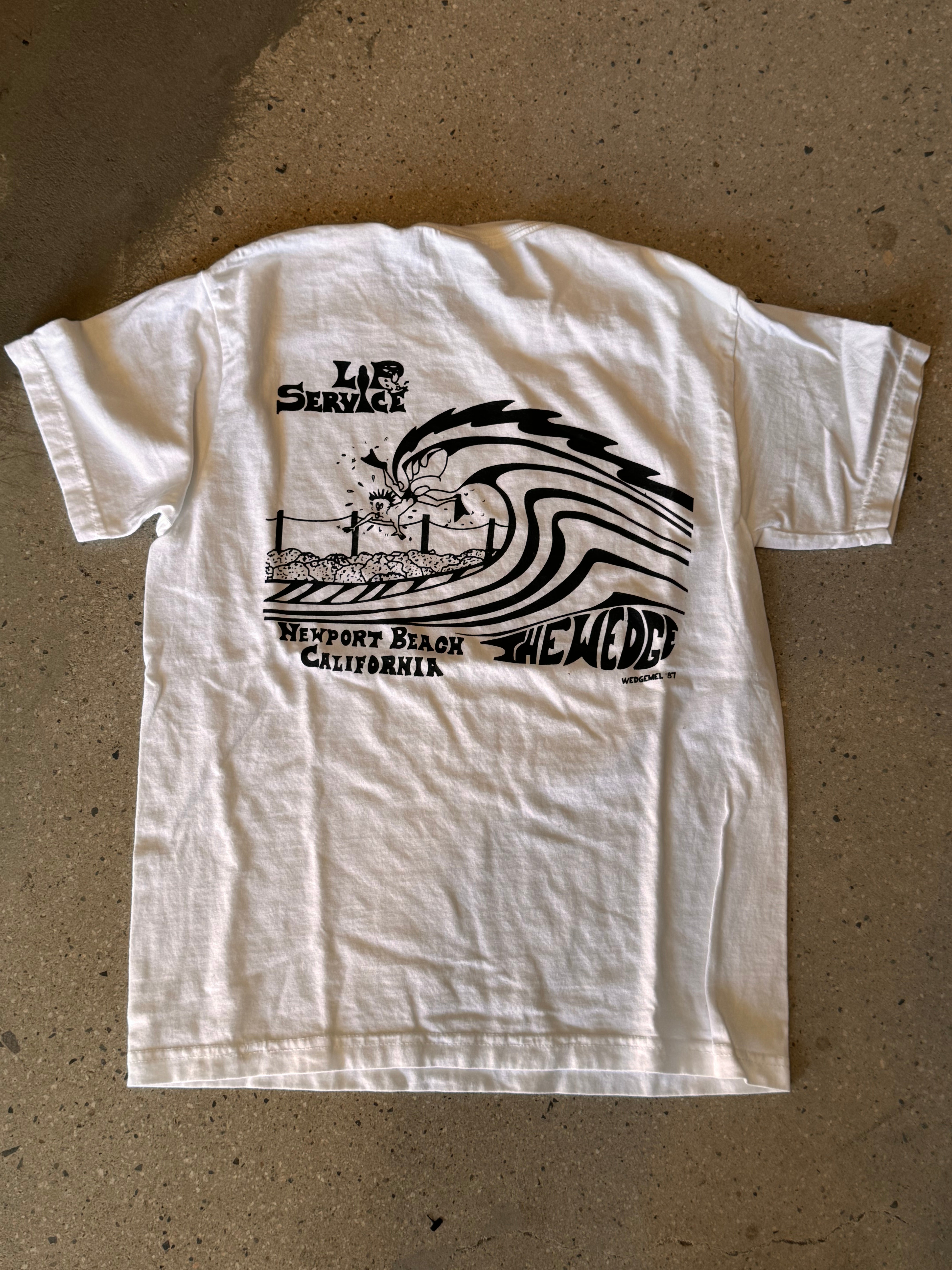 15th St KIDS Wedge Mel "Lip Service"  Short Sleeve T-Shirt WHITE