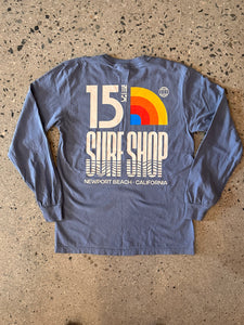 15th St Men's OCEAN RAINBOW Long Sleeve T-Shirt  WASHED NAVY