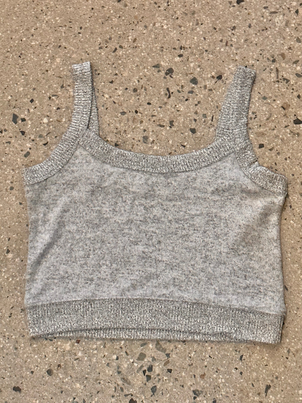 Women's Sweater Knit Tank Top  HEATHER GREY