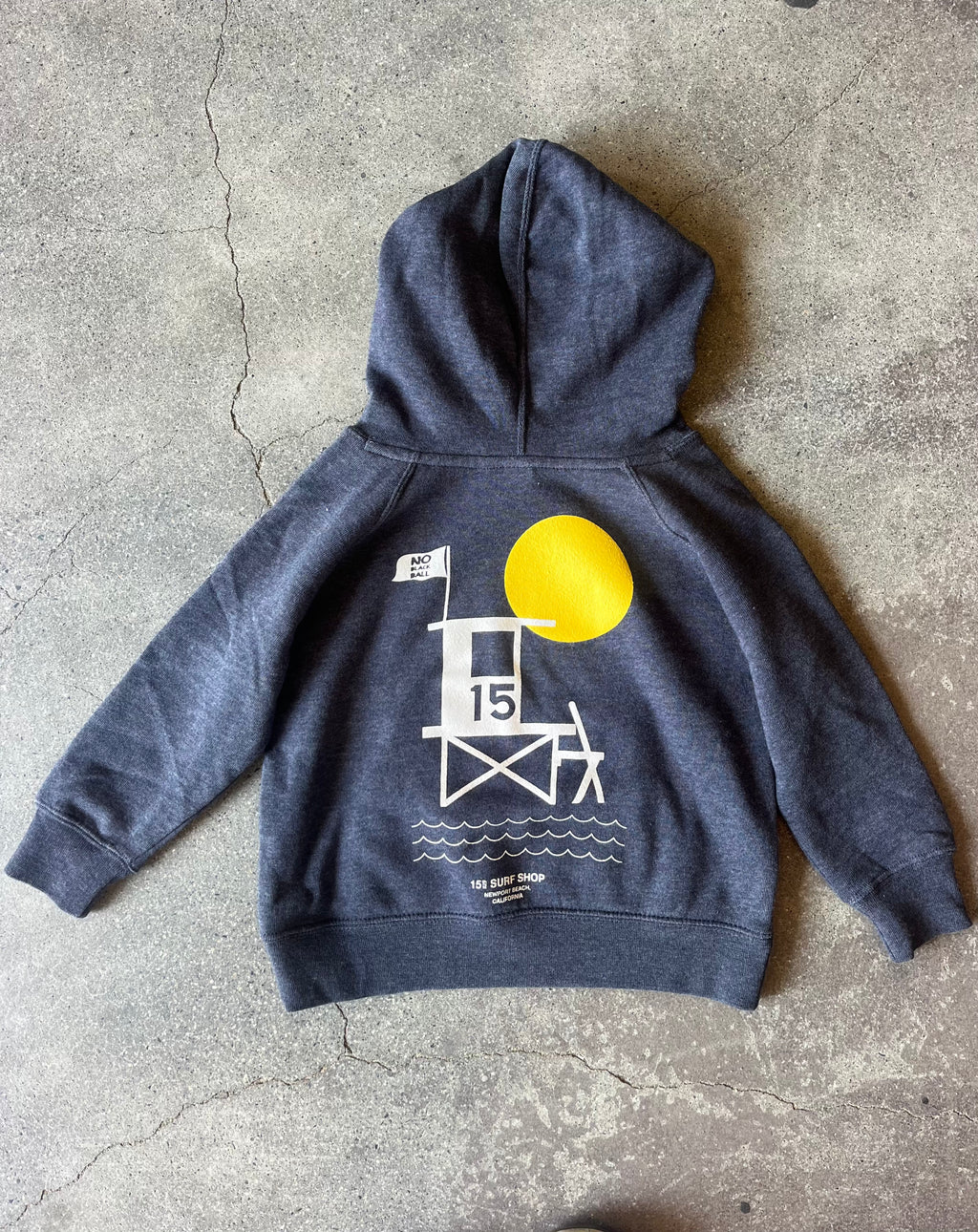 15th St KID'S No Black Ball Hoodie WASHED BLACK