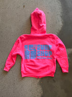 15th St KIDS Groovy Drip Zip Up Hooded Fleece  HOT PINK