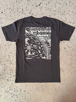 15th St Men's California SURF MAP Short Sleeve T-Shirt  COAL BLACK