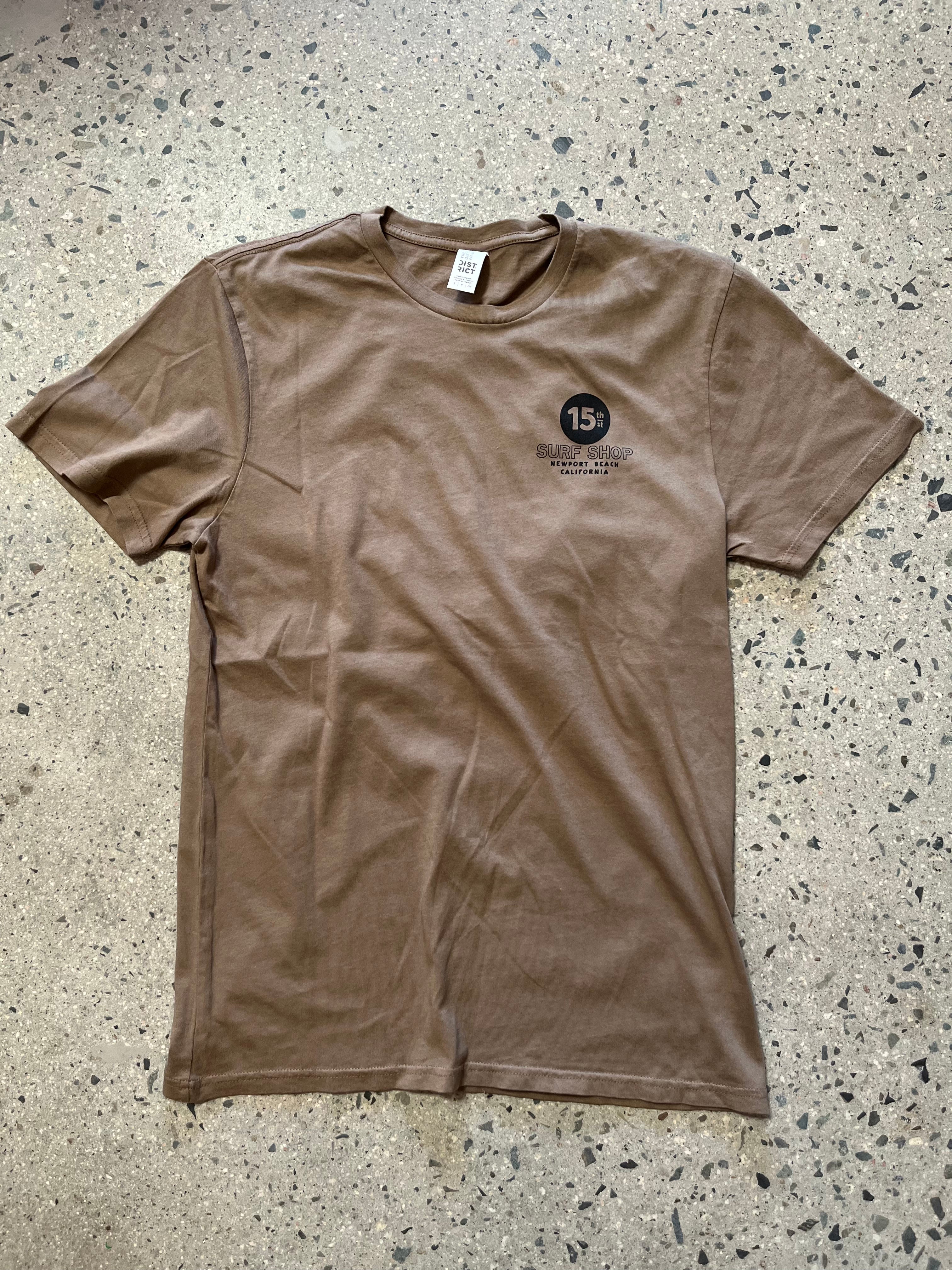 15th St Men's Wedge Mel "Lip Service"  Short Sleeve T-Shirt Light Brown