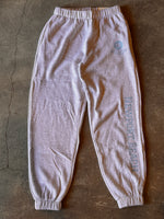 15th St WOMEN'S Newport Beach Scrunch Bottoms Fleece Joggers BABY BLUE on DOVE HEATHER