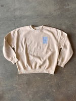 15th St WOMEN Groovy Drip Crewneck BABY BLUE on SAND