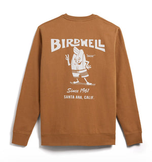 Birdwell Crewneck Mens Fleece '61  Saddle Brown