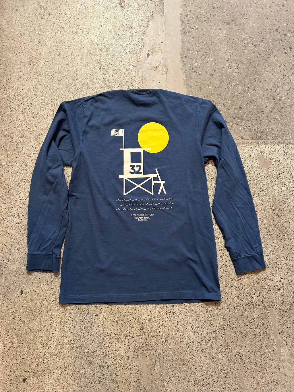 15th St Men's No Black Ball Long Sleeve T-Shirt AT 32ND ST!  NAVY