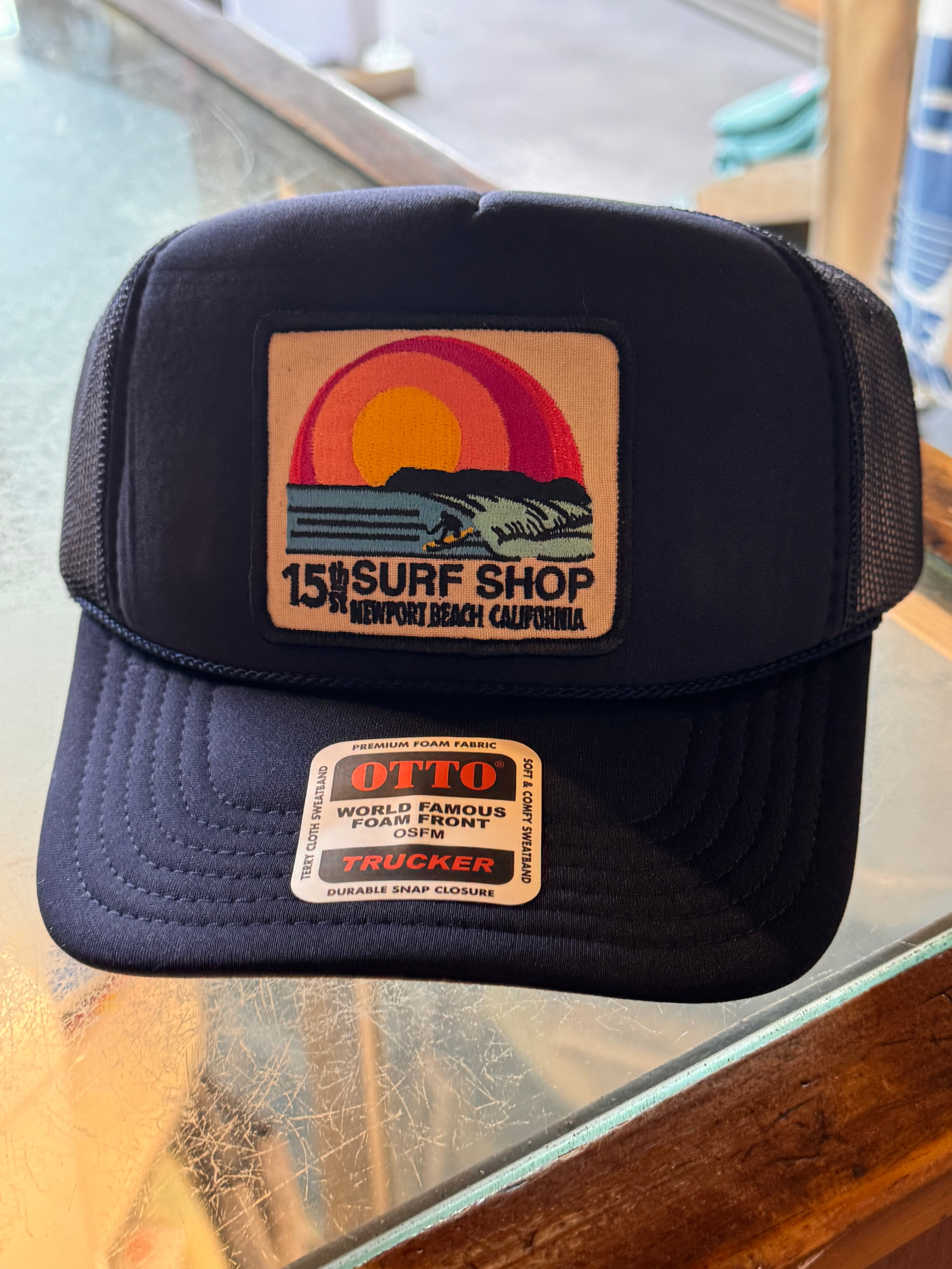 15th St SUNSET SURFER Design Adult Trucker Hat MULTIPLE COLORS!