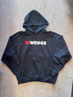 15th St Men's WEDGE CREW Hooded Fleece  DEEP BLACK