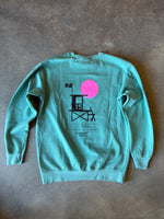 15th St Men's No Black Ball Crewneck Fleece  Vintage WASH SEA FOAM