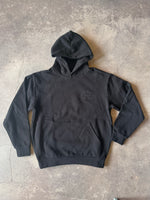 15th St Men's Old School Embroidered Hooded Pullover Fleece  BLACK ON BLACK