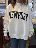 Newport Beach Women's Mockneck Princes Diana Fleece  Heather Grey