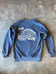 15th St Men's Wedge Mel "Lip Service" Crew Fleece  VINTAGE DENIM