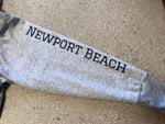 15th St Women's Newport Beach Cropped Hoodie BLUEBERRY BLUE on HEATHER GREY