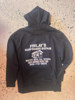 15th St Men's Finlay's Surfboard Repair Extra Heavy Hoodie VINTAGE BLACK