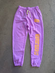 15th St Women's Groovy Drip Scrunch Bottom Joggers VIBRANT YELLOW on PURPLE LILAC