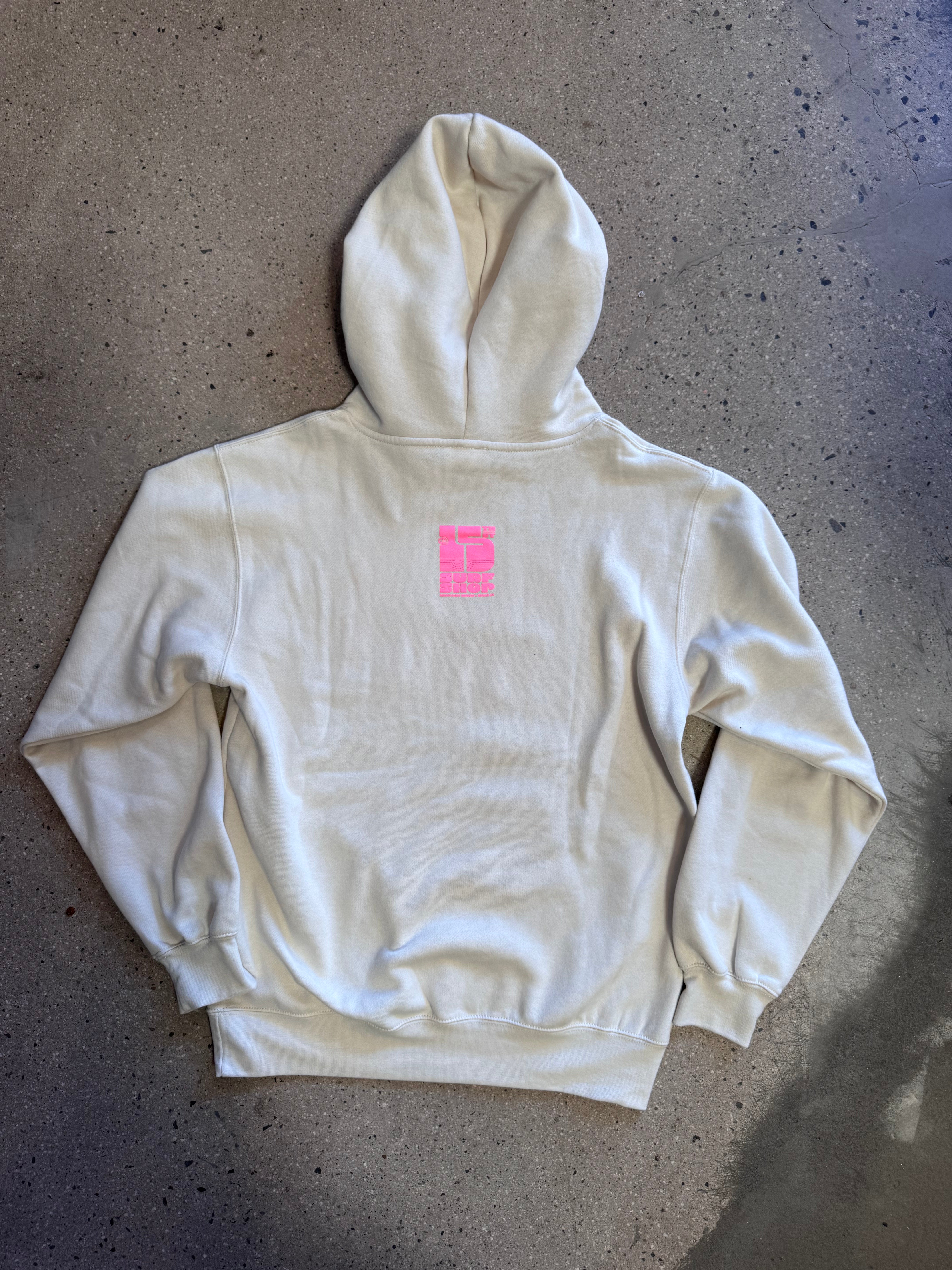 15th St Women's Beach Happy Hooded Fleece HOT PINK on SAND