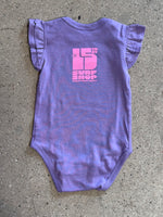 15th St Beach Happy Onesie HOT PINK on PURPLE