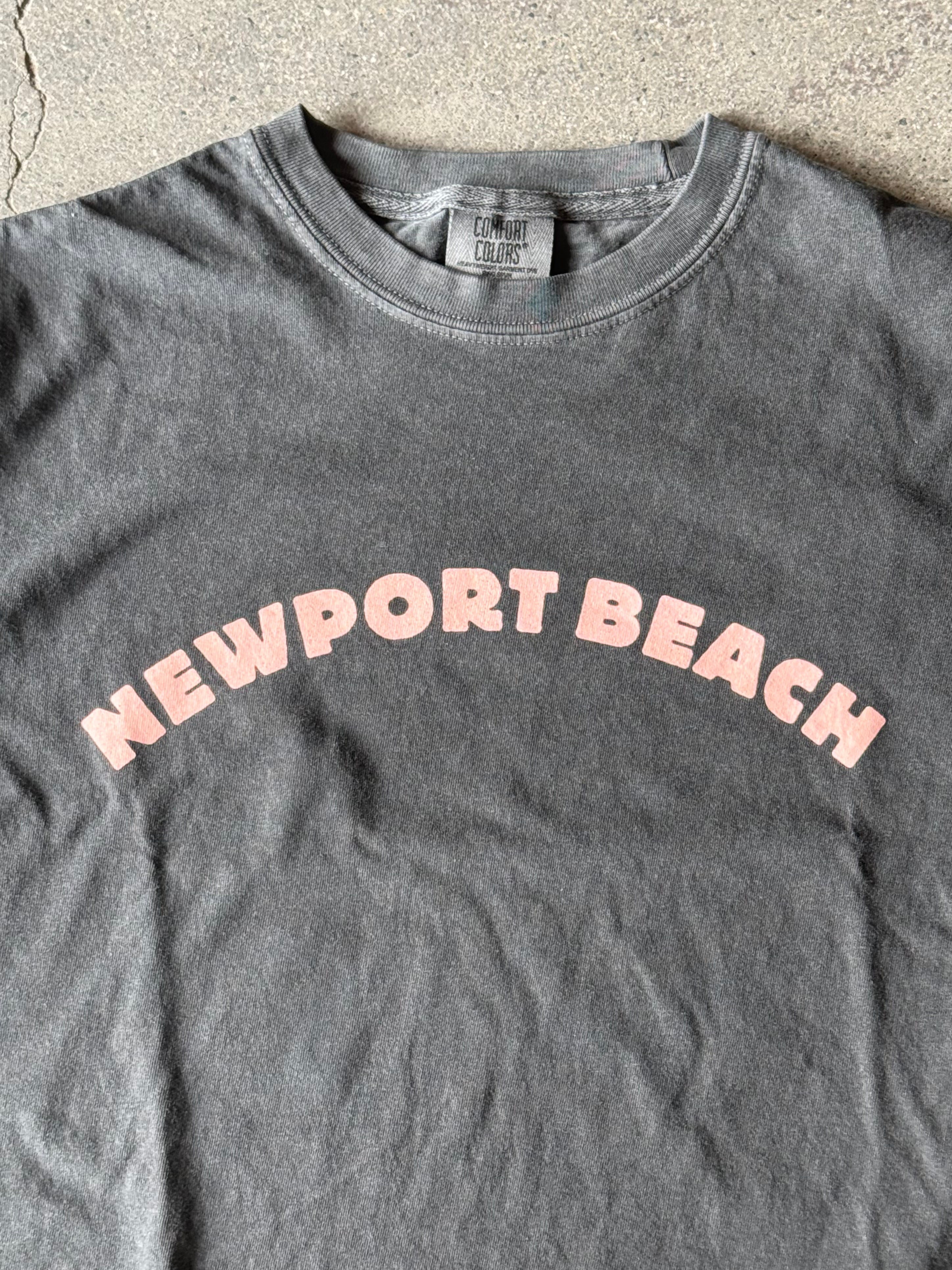 15th St WOMEN'S Groovy Newport Cropped Short Sleeve T SALMON on VINTAGE BLACK