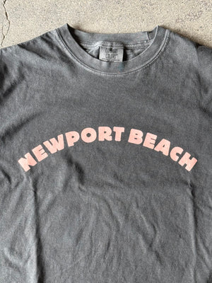 15th St WOMEN'S Groovy Newport Cropped Short Sleeve T SALMON on VINTAGE BLACK