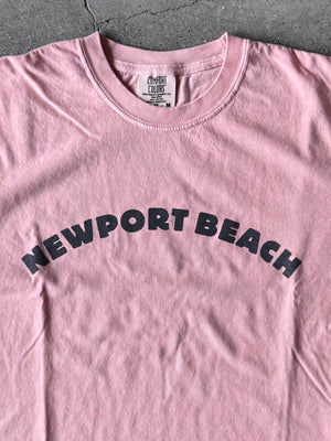 15th St WOMEN'S Groovy Newport Cropped Short Sleeve T VINTAGE BLACK on SALMON