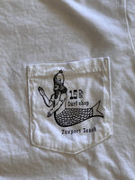 15th St Men's FishMan Short Sleeve Pocket T-Shirt  WHITE
