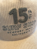 15th St Puff Embroidered Surf Shop Logo Cotton Cord Hat VARIOUS COLORS!!