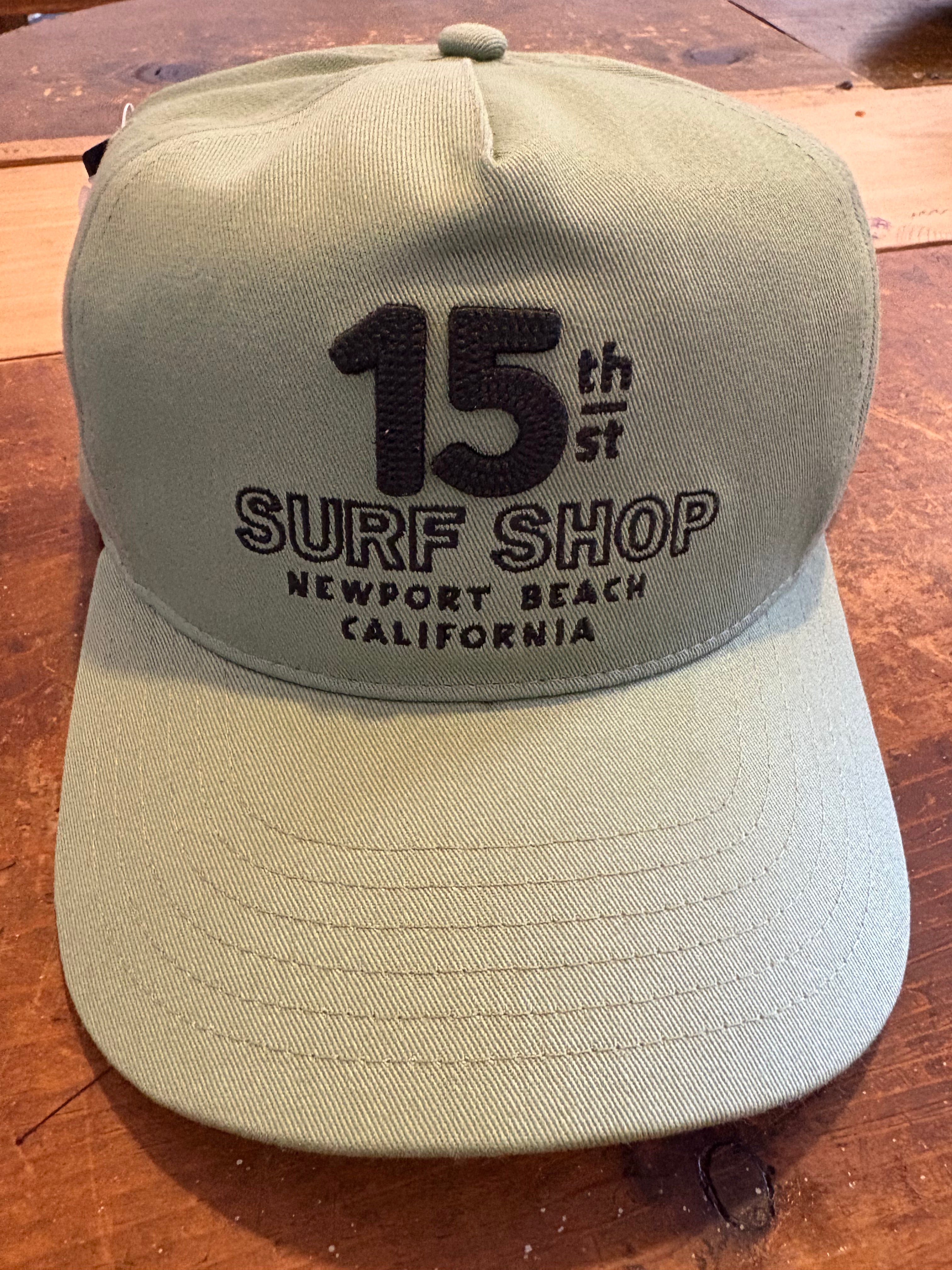 15th St Embroidered Surf Shop Logo Cotton Twill Hat Various Colors